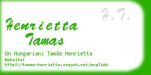 henrietta tamas business card